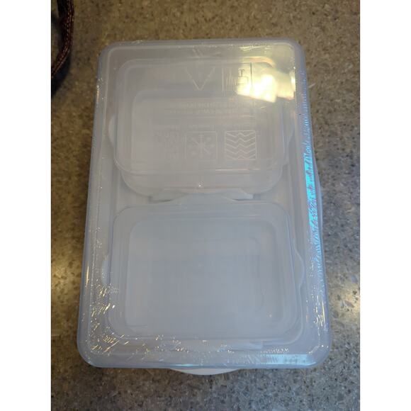 Samantha Brown Insulated Lunch Tote Blue Faux Croc Trim Bento Storage 8x12x7 NWT - Picture 7 of 9